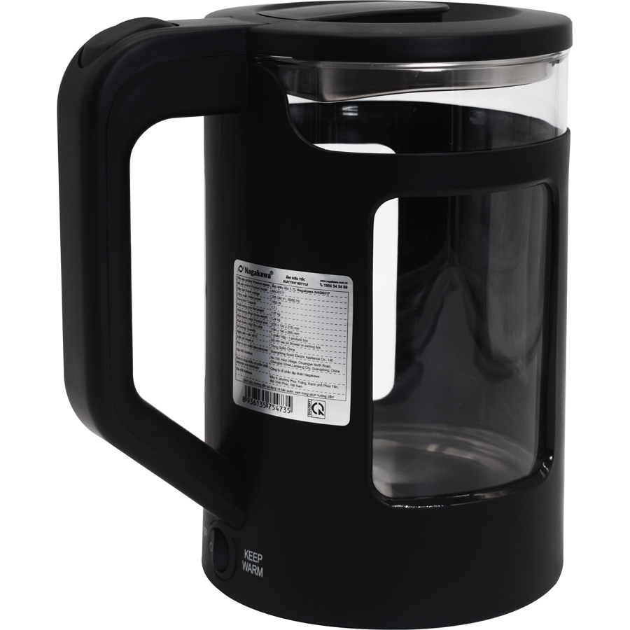 Ấm siêu tốc thủy tinh Nagakawa NAG0317 - Hàng chính hãng