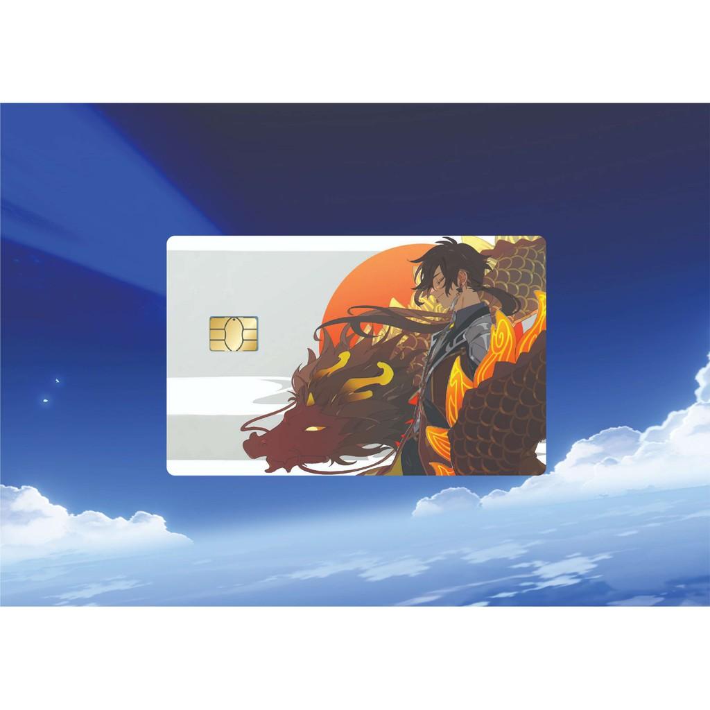 GENSHIN IMPACT ZhongLi ( Sticker dán Thẻ ATM,Thẻ Chung Cư , deacl dán thẻ, Bảo vệ thẻ