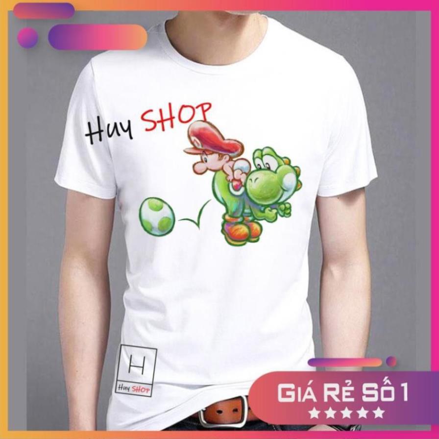 Áo thun Mario Cute dễ thương - Áo thun Hàn Quốc Unisex - Áo thun tay lỡ - Áo thun cặp đôi - Áo thun Hàn Quốc 735