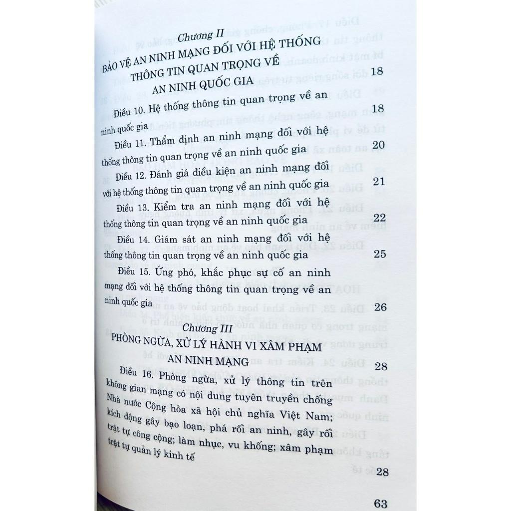 Sách - Luật An Ninh Mạng (Hiện Hành) - NXB Chính Trị Quốc Gia
