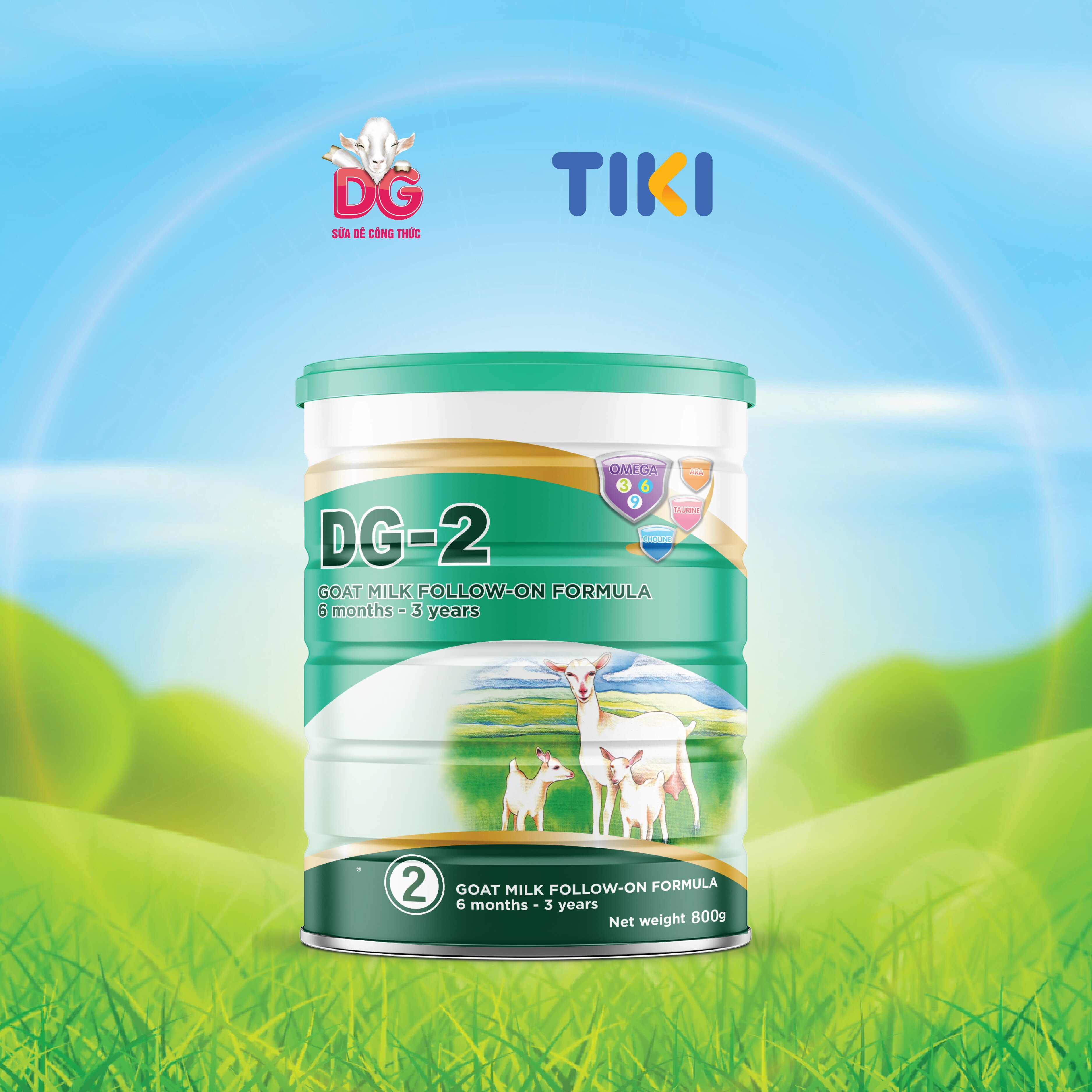 Sữa Dê DG-2 800g, sữa công thức cho bé [ko quà]