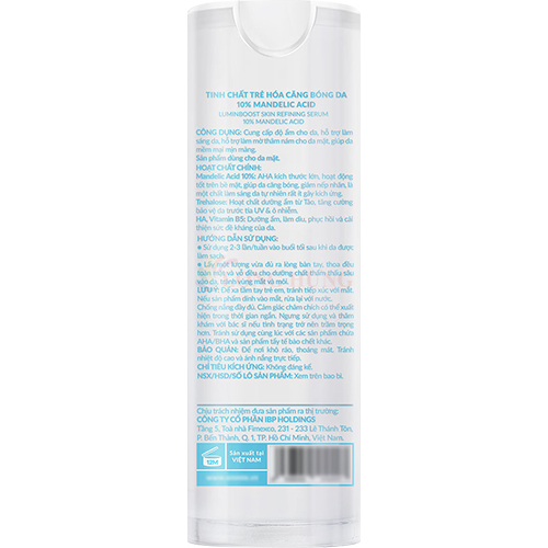 Tinh chất trẻ hóa căng bóng da Emmié By Happyskin 10% Mandelic Acid (30ml) - Hàng chính hãng