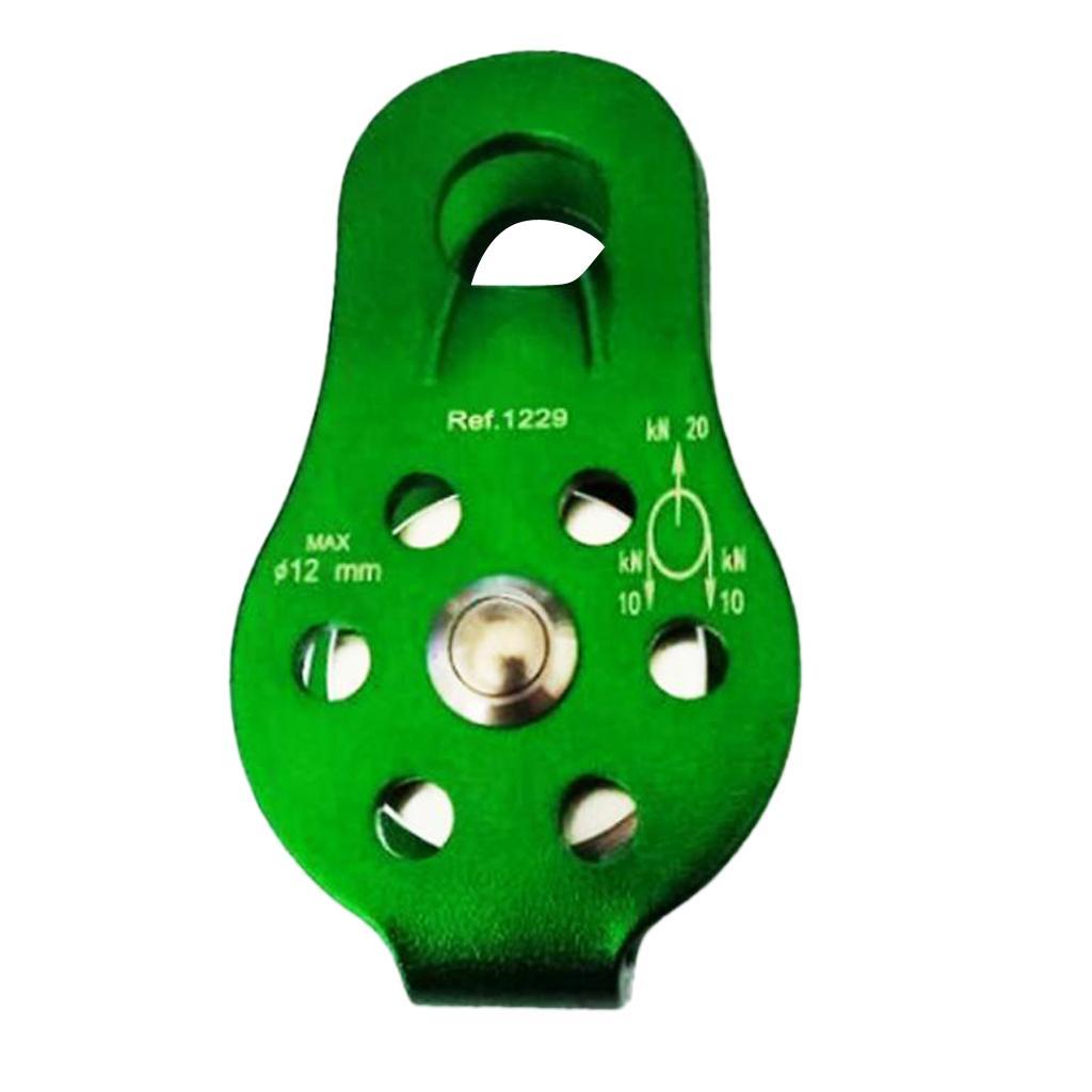 Aluminum Single Rope Pulley Fixed Sing Swing Sheave Pulley Climbing Rescue Rigging Equipment 20KN