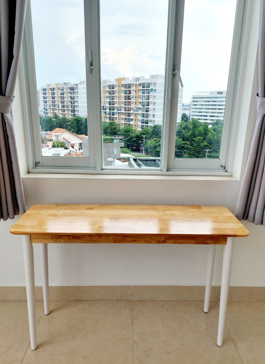Bàn Làm Việc Gỗ, Bàn Ăn, Bàn Thư Giãn Ban Công 1m2 x 40cm Kiểu Dáng Hàn Quốc Trang Nhã Nhiều Màu - Gỗ Song Bản
