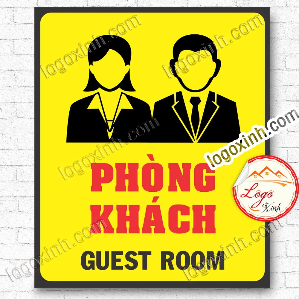 LOGO TEM STICKER BIẾN PHÒNG KHÁCH, GUEST ROOM, DÙNG CHO VĂN PHÒNG CÔNG TY, CƠ QUAN, NHÀ XƯỞNG...