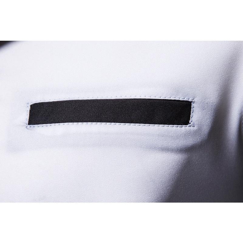Hình ảnh Áo sơ mi nam, Áo sơ mi phối 2 màu tạo điểm nhấn nổi bật cho chiếc áo.Chất liệu Poplin mát mẻ, không nhăn, Mã H39