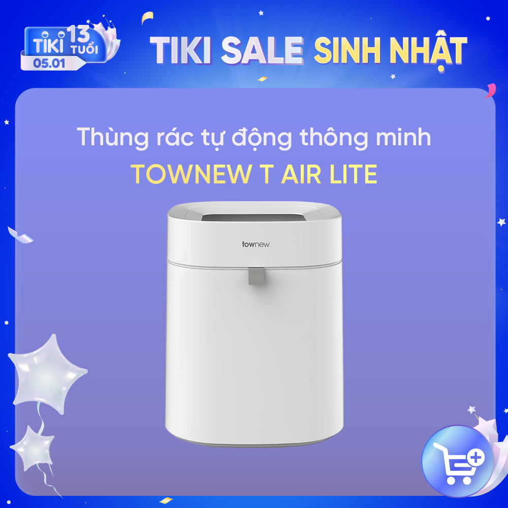 Thùng Rác Thông Minh TOWNEW T AIR LITE - Tự động đóng gói và thay túi rác - Bản Quốc Tế_Bảo hành 12 tháng