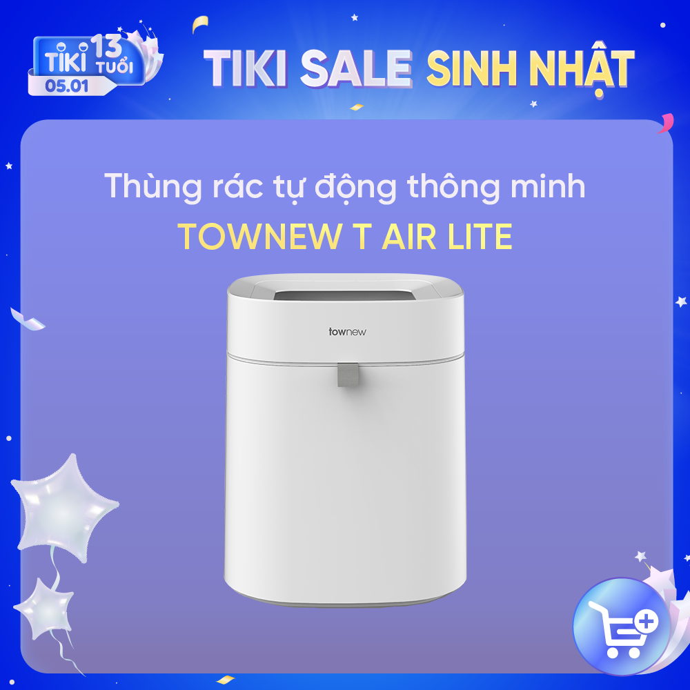 Thùng Rác Thông Minh TOWNEW T AIR LITE (white) - Tự động đóng gói và thay túi rác - Bản Quốc Tế_Bảo hành 12 tháng