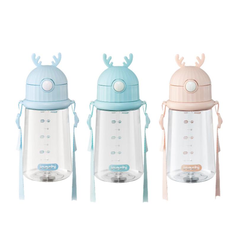 Bình nước INOCHI cho bé Goki Rudy 450ml nhựa Tritan an toàn có dây đeo