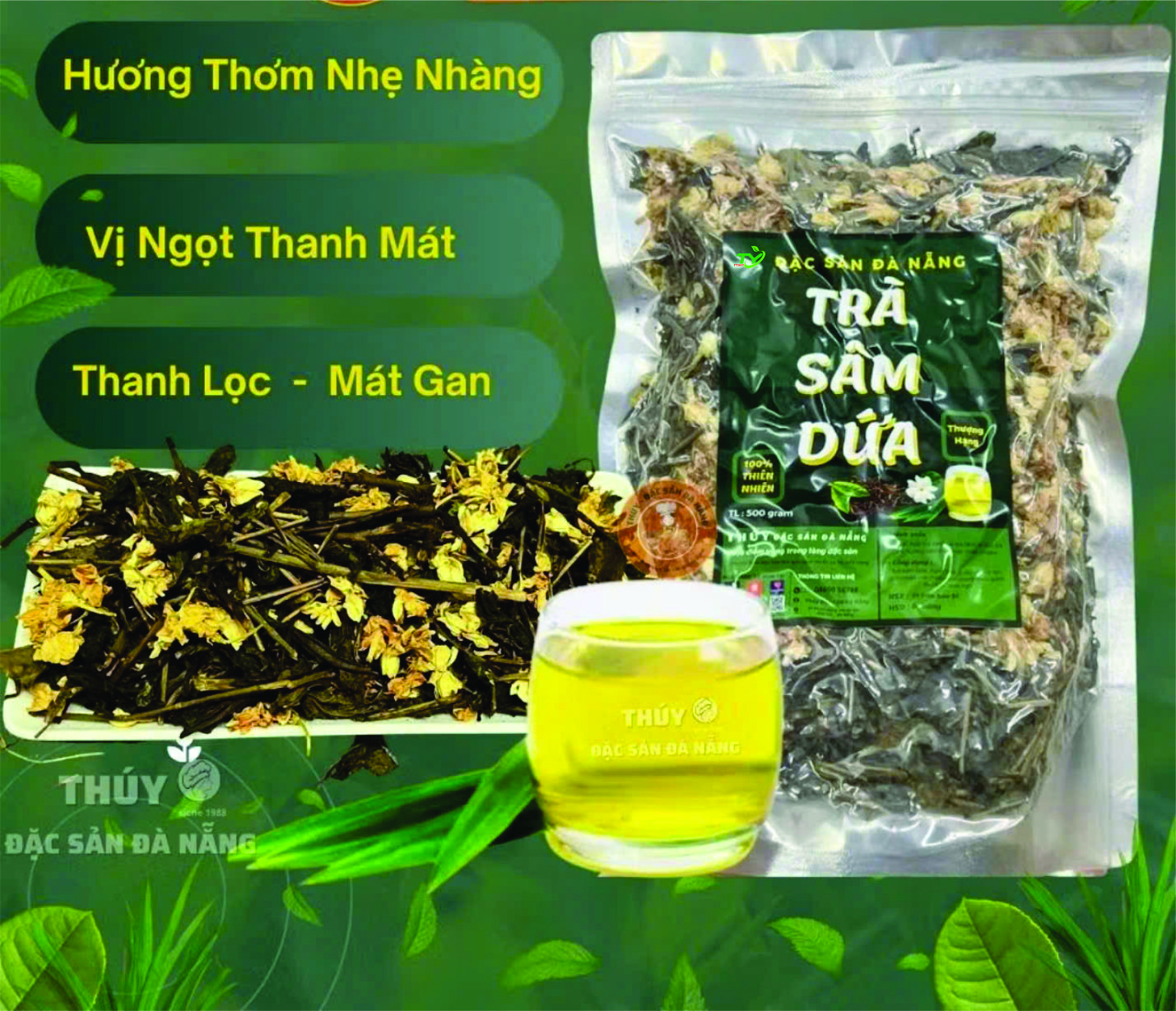 Trà sâm dứa hoa lài cao cấp đặc sản đà nẵng chính gốc