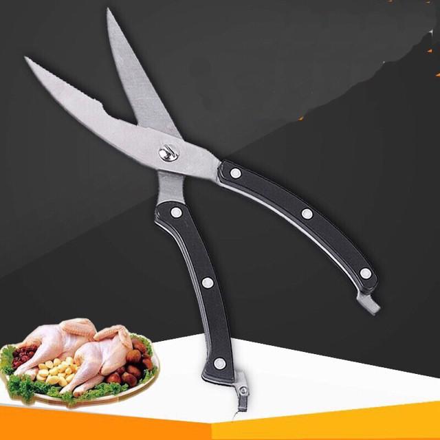 Kéo cắt gà đa năng cán vuông đen
