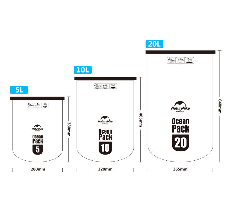 Túi khô chống nước 10L, 20L dành cho NatureHike FS15M010-J/ FS15M020-J