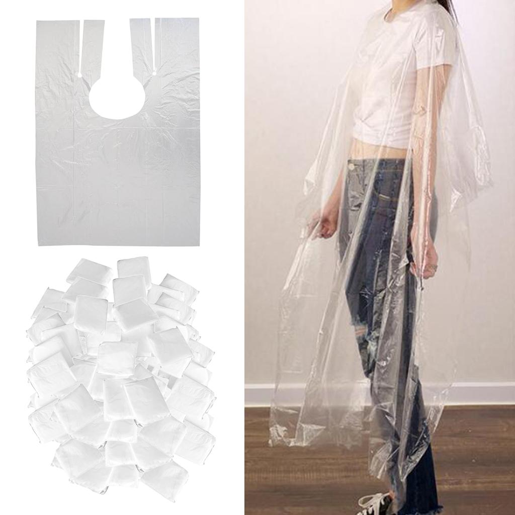 500PCS Disposable Hairdressing Capes Barber Adjustable Dyeing Apron 2 Size
