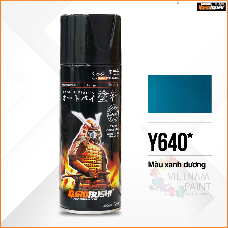 Sơn xịt Samurai Kurobushi - màu xanh dương Y640 (400 ml)