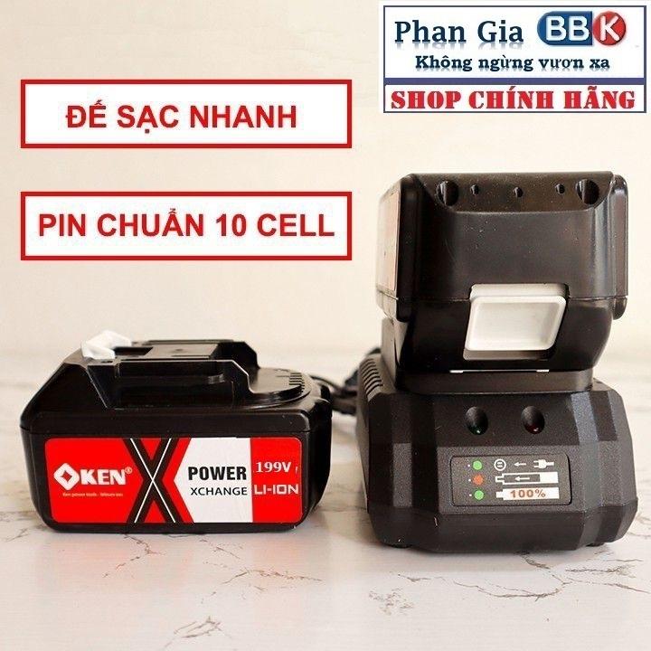 [LOẠI 1] Máy khoan pin, Máy Siết Bulong KEN199v Động cơ Không Chổi Than, pin khủng 10cell