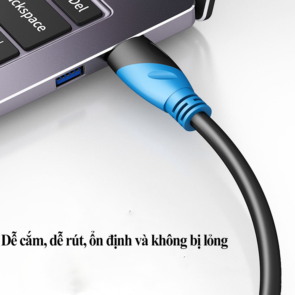 Cáp HDMI 2.0 4K 60Hz Cao Cấp SeaSy, Độ Phân Giải 4K 60Hz, Hai Đầu Mạ Vàng, Vỏ PVC Chống Nước, Dùng Cho Tivi/Laptop/Máy Chiếu/Playstation/PC/Các Thiết Bị Cổng HDMI - Hàng Chính Hãng