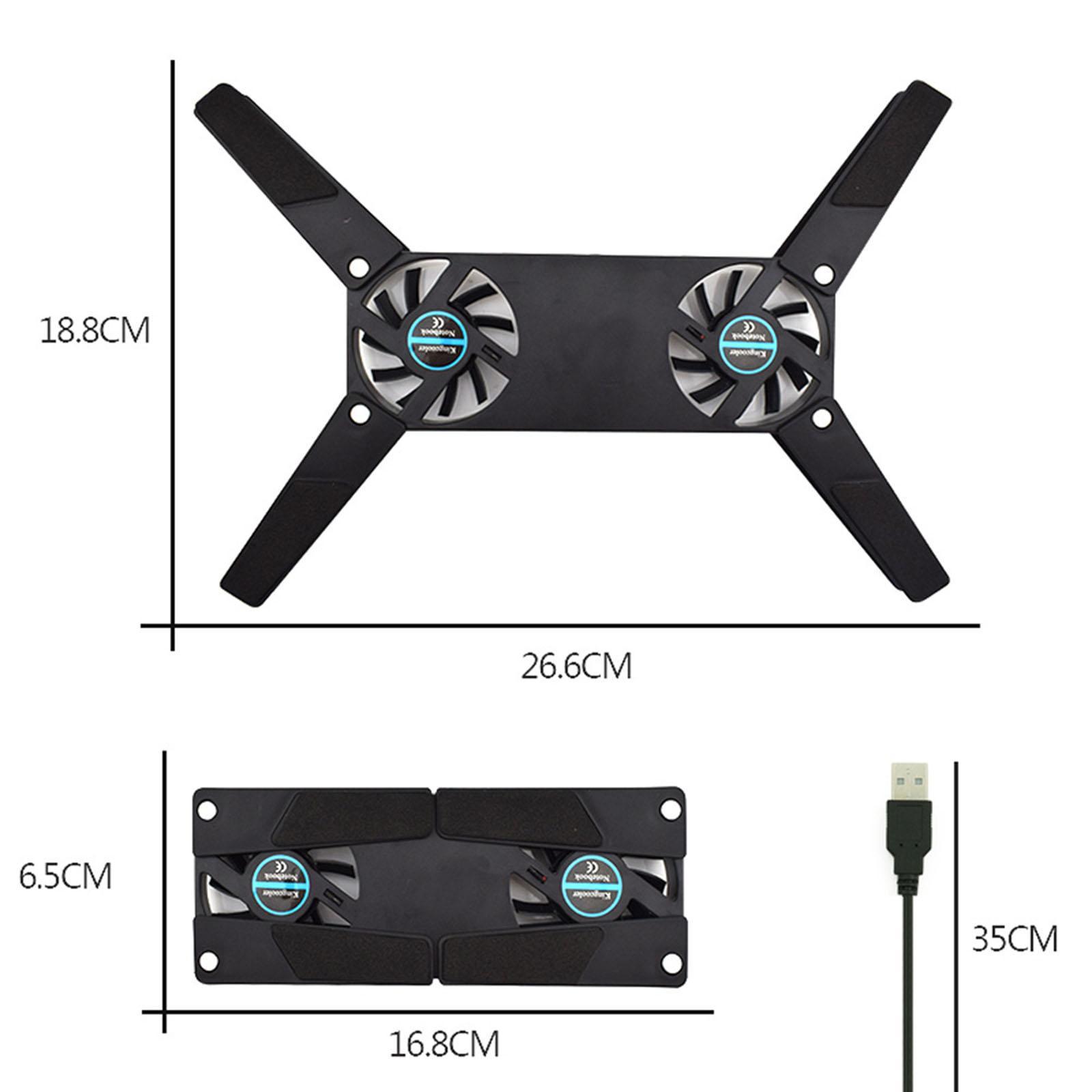 Laptop Cooling Stand 2 Quiet Fan Accessory Strong for Business