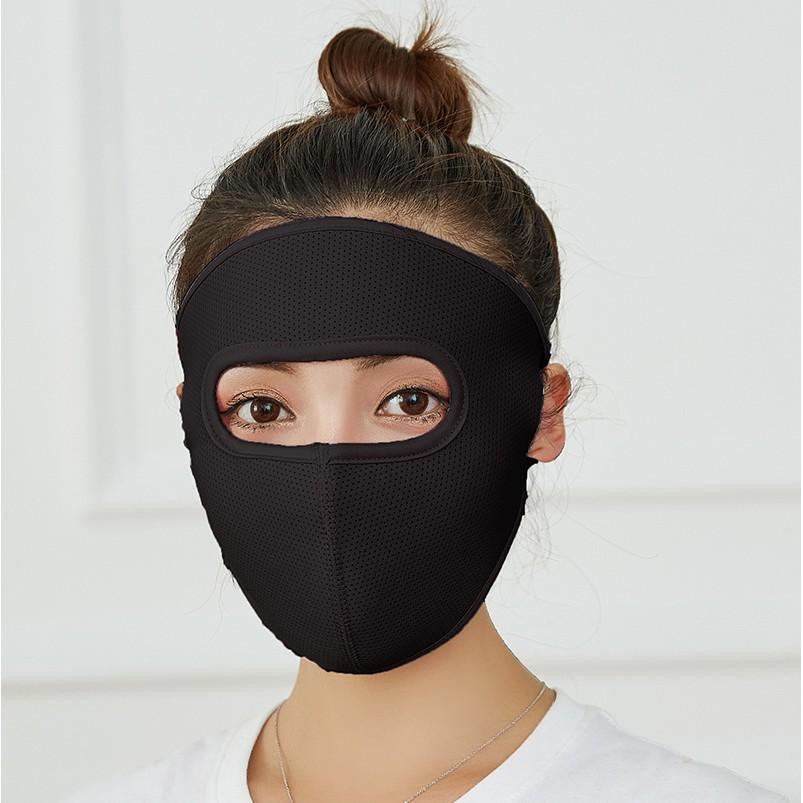 Khẩu trang Ninja 2 lớp vải cotton thông hơi che kín mặt chống nắng chống bụi nam và nữ - Khau trang