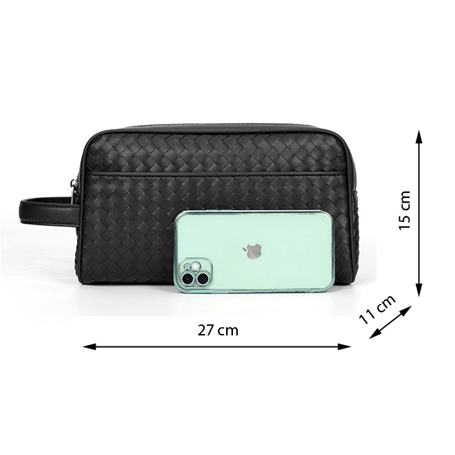 [Da thật] Clutch cầm tay nam; Túi golf nam da bò thật CL151LS (Đen) - 100% da thật, BH 3 năm