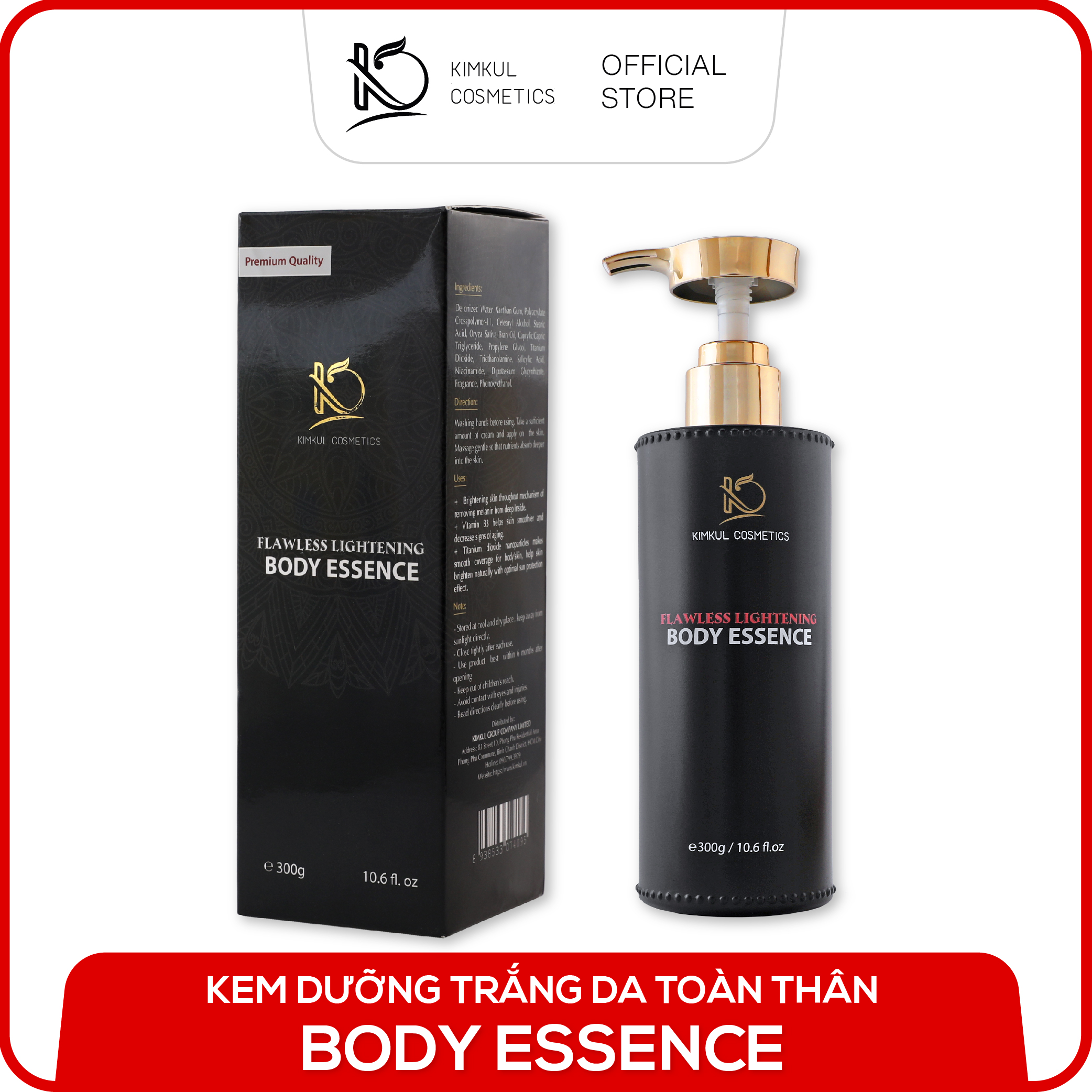 Kem Body dưỡng da toàn thân KimKul Body Essence 300G - Dưỡng trắng da, chống nắng, ngừa lão hóa