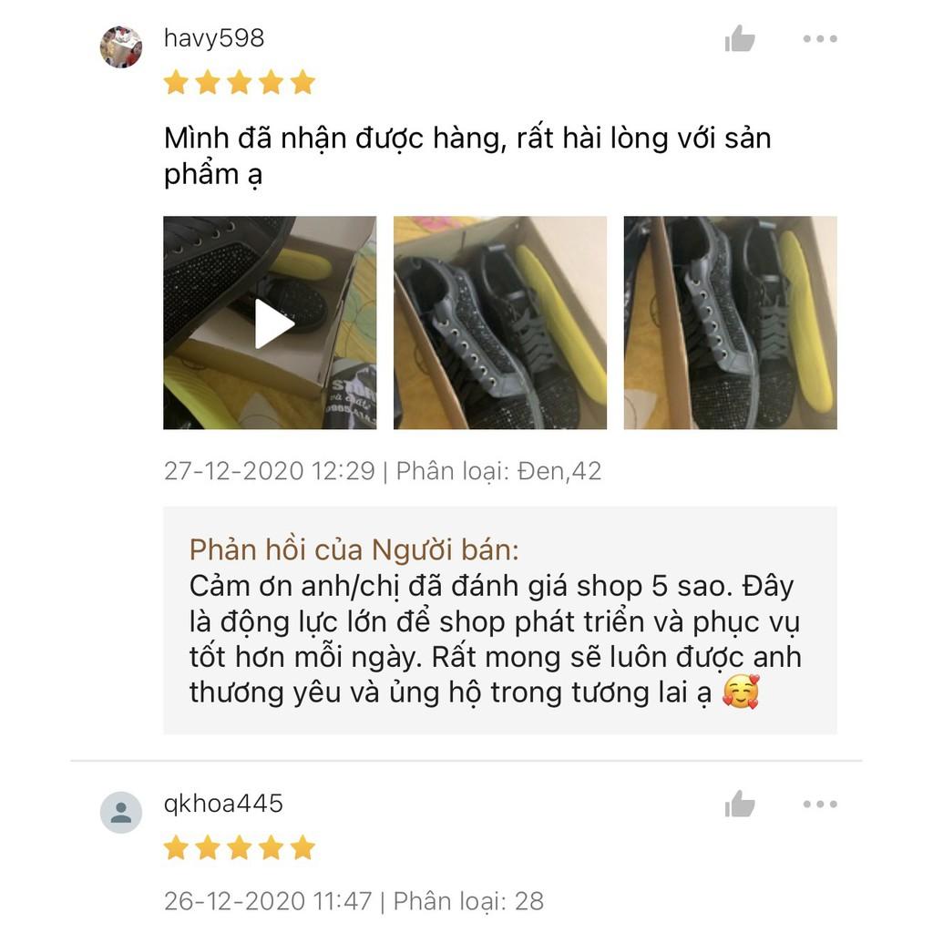 Giày thể thao nam cao cấp snecker nam da lộn ĐÍNH ĐÁ cao cấp 1111