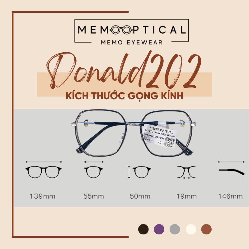 Gọng Kính Cận Hàn Quốc Dáng Vuông Vịt Donald Cao Cấp Memo Eyewear DN202