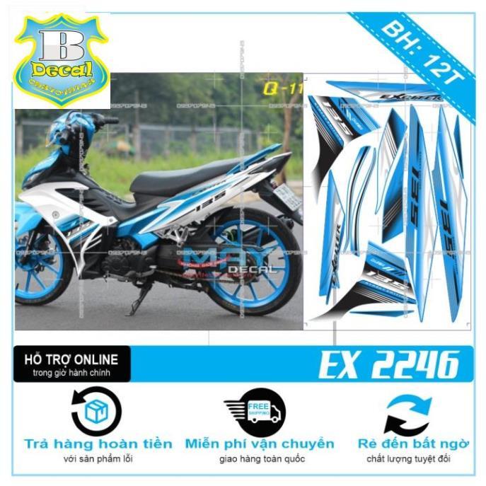 Tem rời dành cho EX 2011 TRẮNG XANH 2246