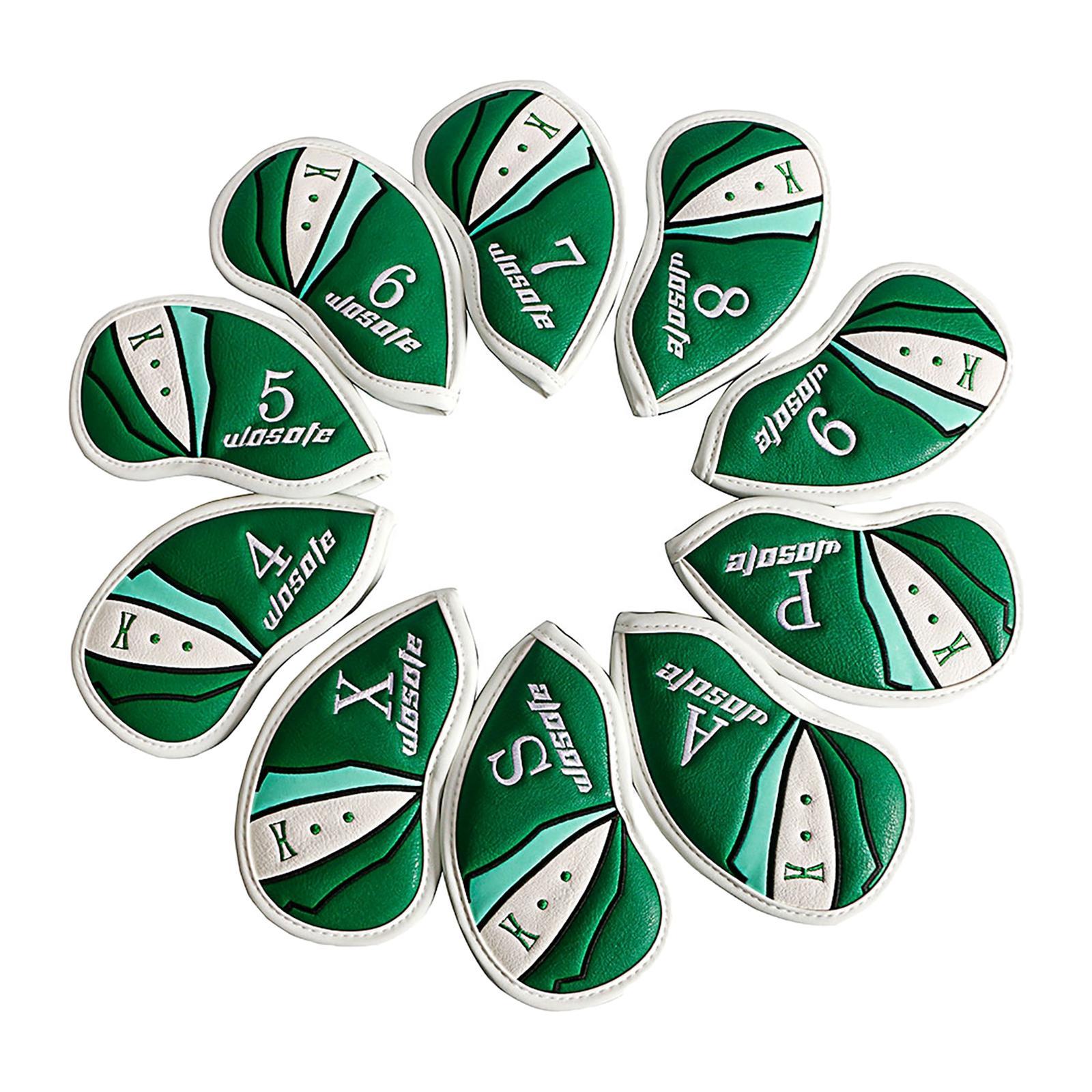 10x Premium Golf Iron Head Covers Set Golf Equipment for Golf Clubs Case Headcovers