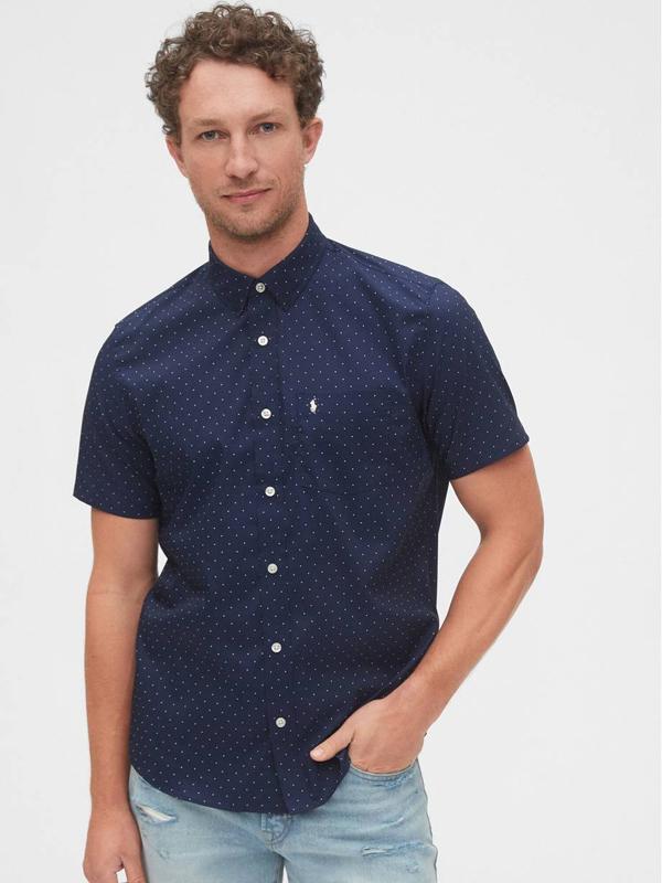 Áo Sơ Mi Nam Tay Ngắn Printed Short Sleeve Shirt - Size L