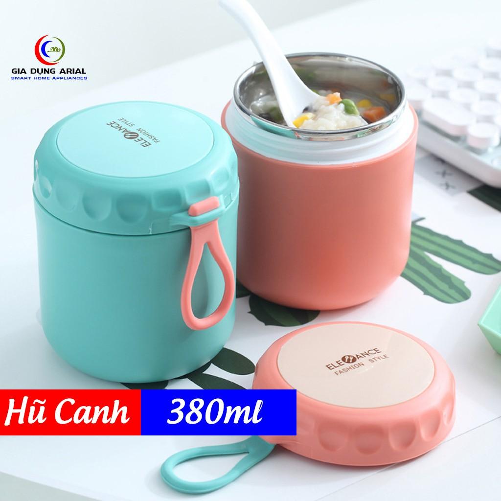 Cốc Đựng Canh Giữ Nhiệt Dung Tích 380ml Nhân Viên Văn Phòng, Hũ Đựng Súp Cháo Lõi Inox 304 Chống Tràn Hiệu Qủa