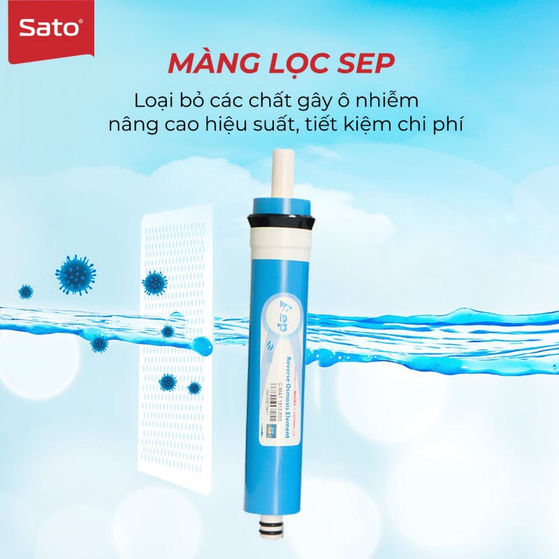 Máy lọc nước SATO KT4810 10 cấp lọc (Không tủ) - Hệ thống 10 cấp lọc mạnh mẽ, thiết kế nhỏ gọn tiện dụng - Miễn phí vận chuyển toàn quốc - Hàng chính hãng