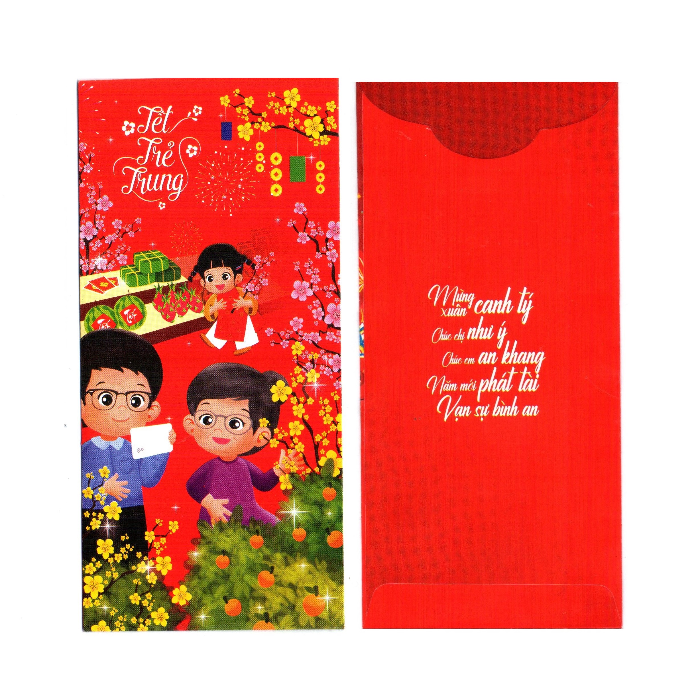 Xấp Bao Lì Xì Chúc Mừng Năm Mới - 24 bao /xấp