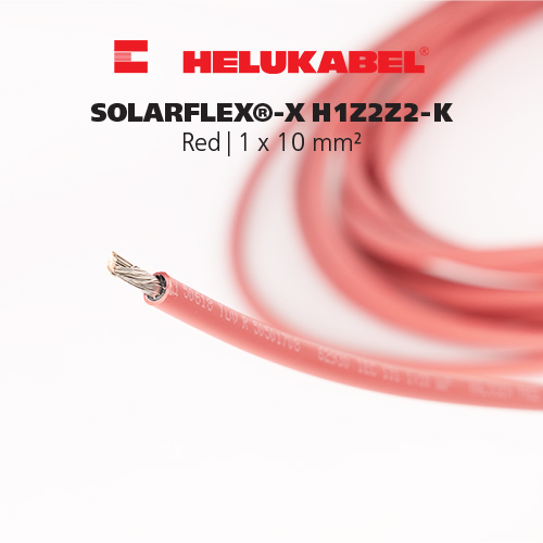 Dây cáp DC HELUKABEL SOLARFLEX-X H1Z2Z2-K | Red | 1 x 10 mm²