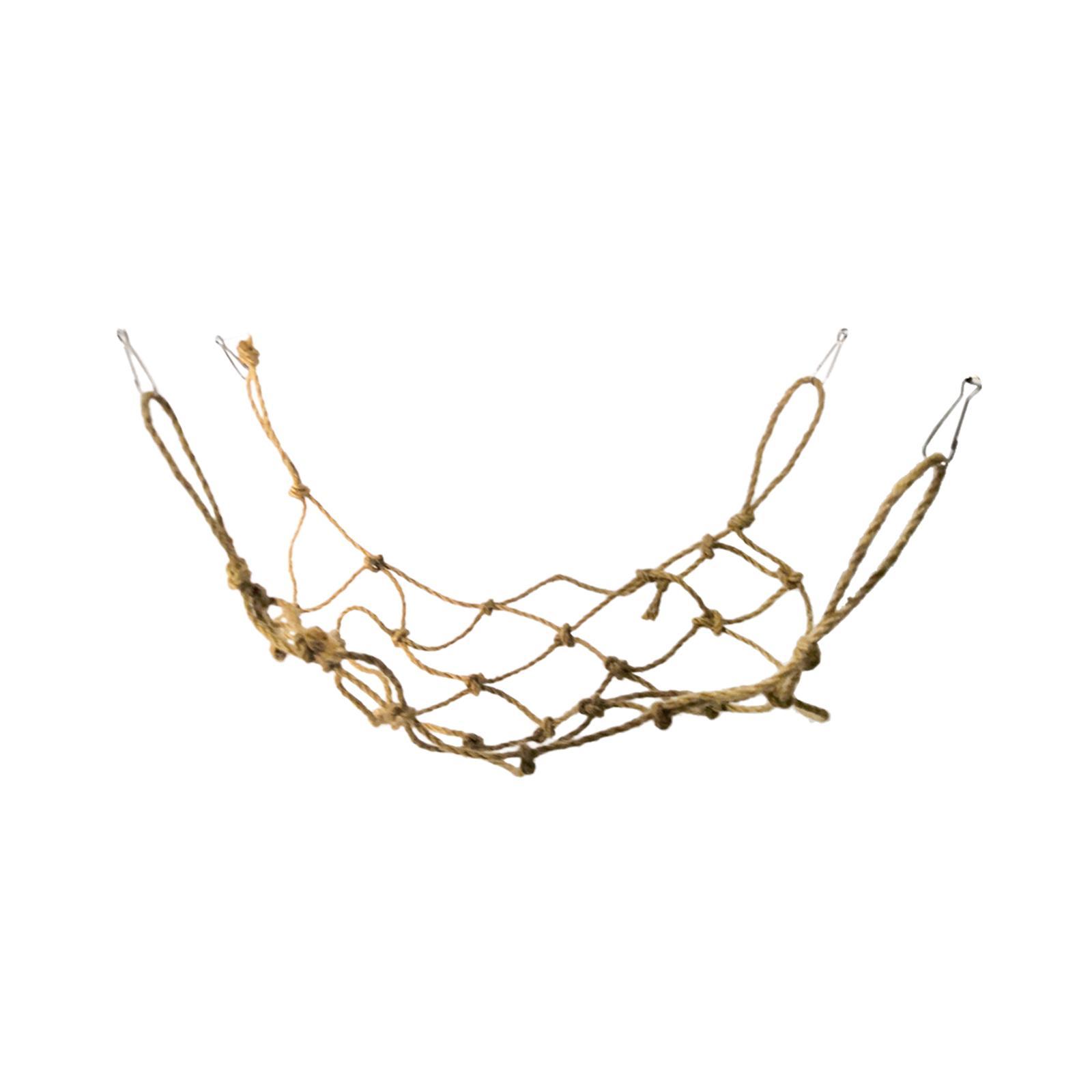 Bird Climbing Net Parrot Hanging Swing Rope Hamster Hammock for Parakeet, Canaries