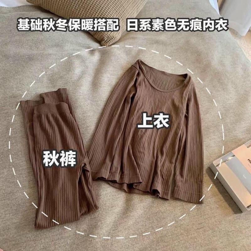 Bộ Giữ Nhiệt Nữ, Bộ Mặc Nhà Len Tăm Cho Nữ
