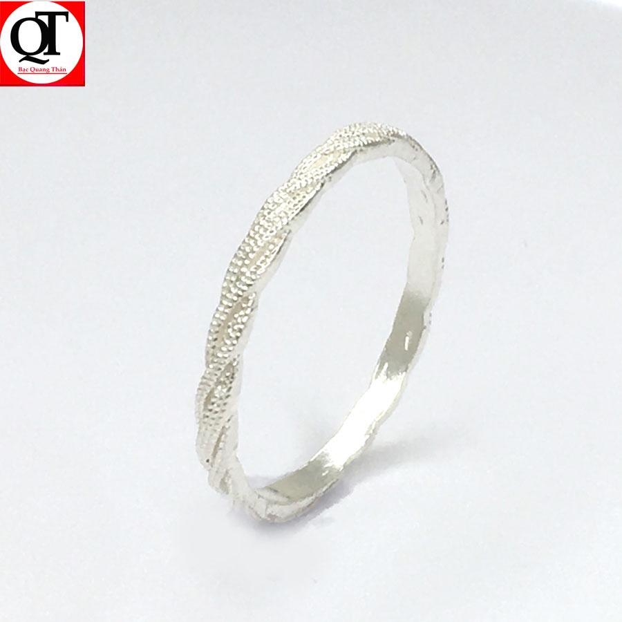 Nhẫn nữ bạc bản nhỏ xinh phong cách thời trang Bạc Quang Thản – QTNU83.