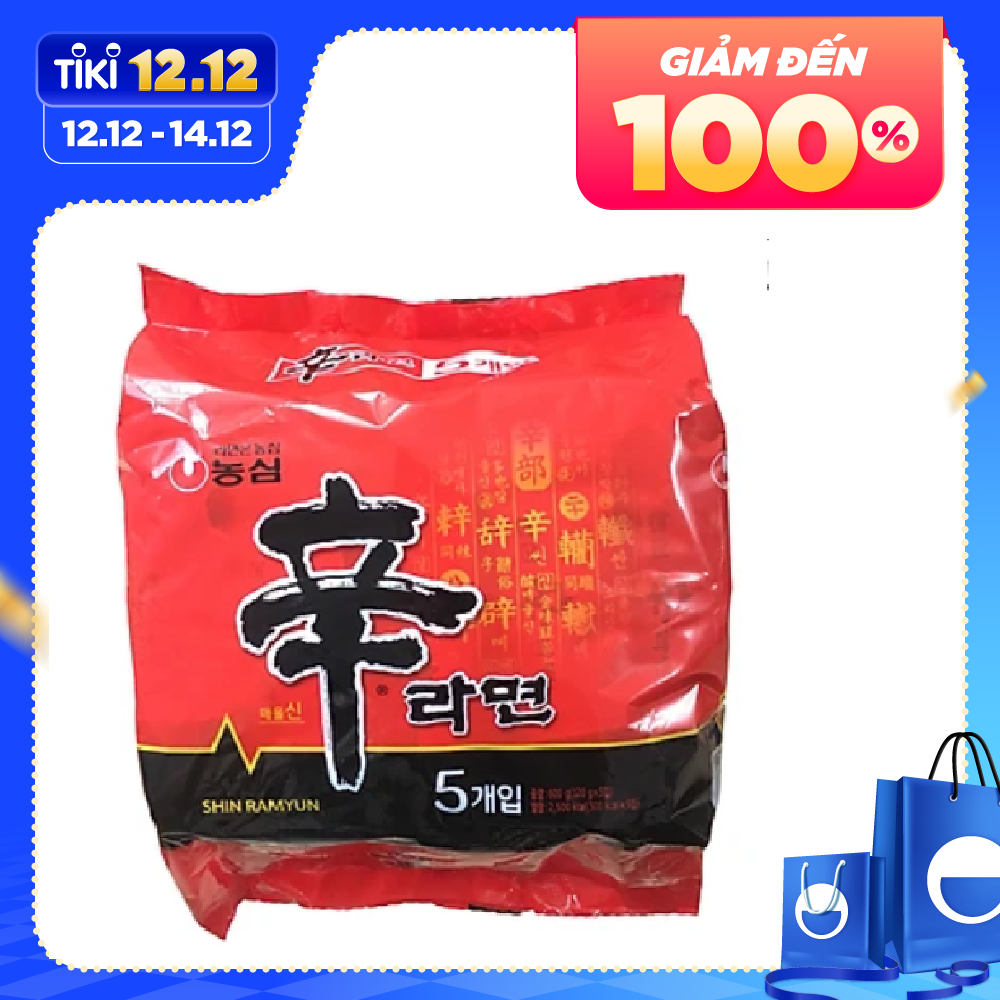 Lốc 5 Gói Mì Shin Cay Nong Shim Hàn Quốc