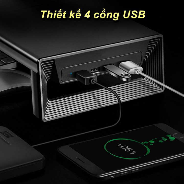 Kệ Để Màn Hình Vaydeer SLIM 4 Cổng USB