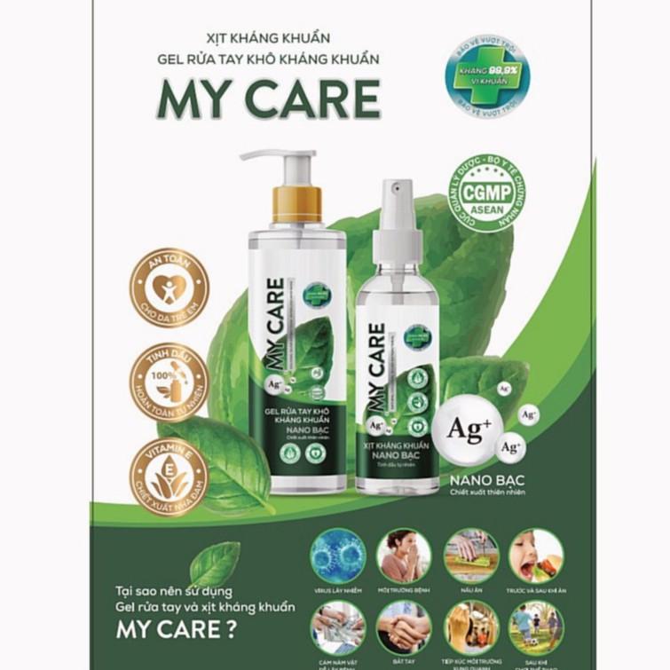 GEL RỬA TAY KHÔ MY CARE NANO BẠC 150ML