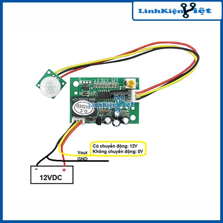 Module Điều Khiển Relay Bằng Cảm Biến Chuyển Động 12VDC