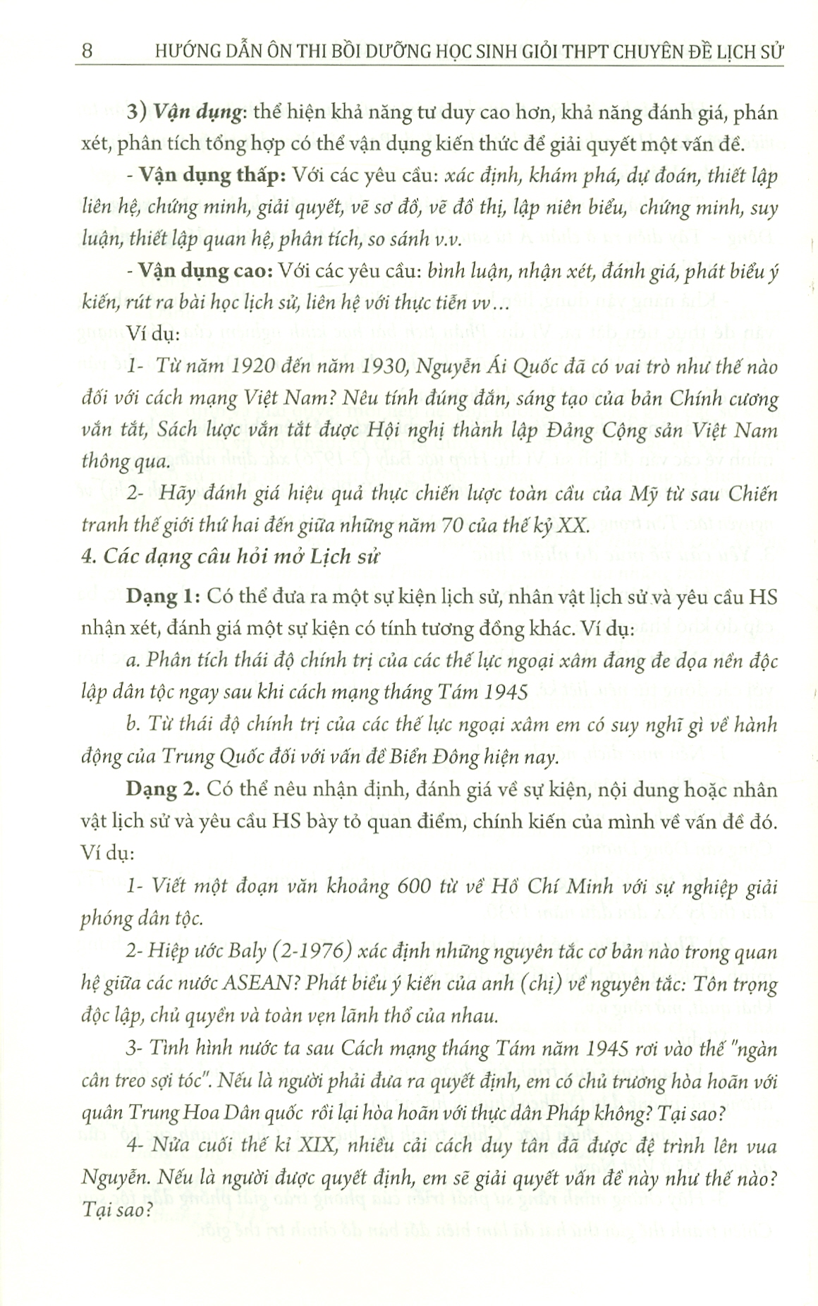 Hướng Dẫn Ôn Thi Bồi Dưỡng Học Sinh Giỏi Trung Học Phổ Thông Chuyên Đề Lịch Sử - Tái bản năm 2022