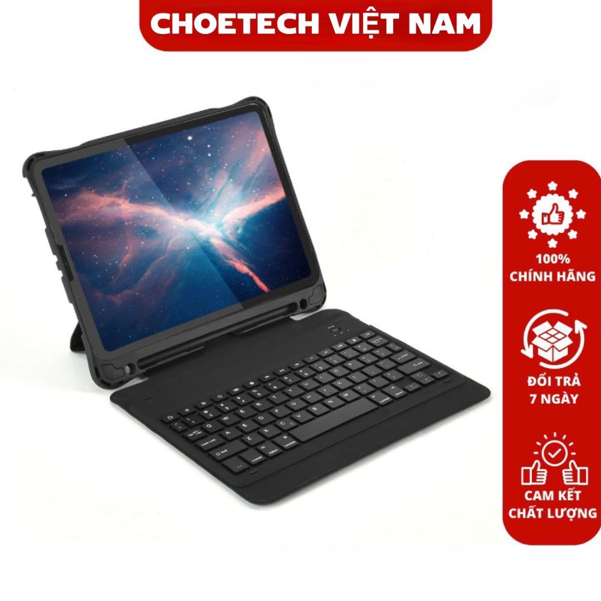 Bao da bàn phím có Touchpad Choetech BH-013 dành cho Ipad 10.2inch (Hàng chính hãng)