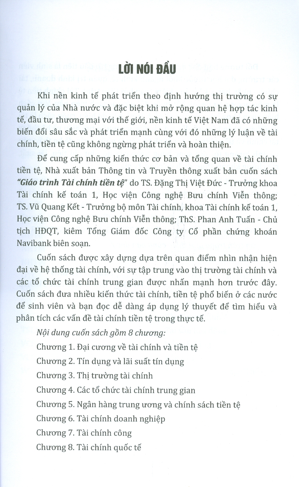 Giáo Trình Tài Chính Tiền Tệ