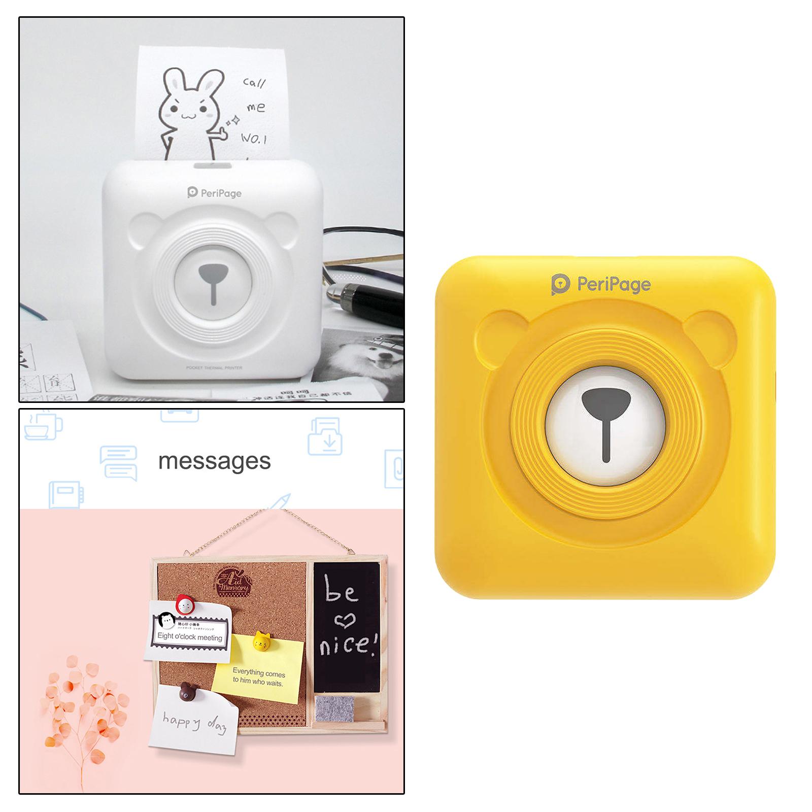 Pocket Printer- Mini Bluetooth Wireless Portable Mobile Printer Thermal Printer Compatible with iOS + Android for Learning Assistance, Notes, Journal