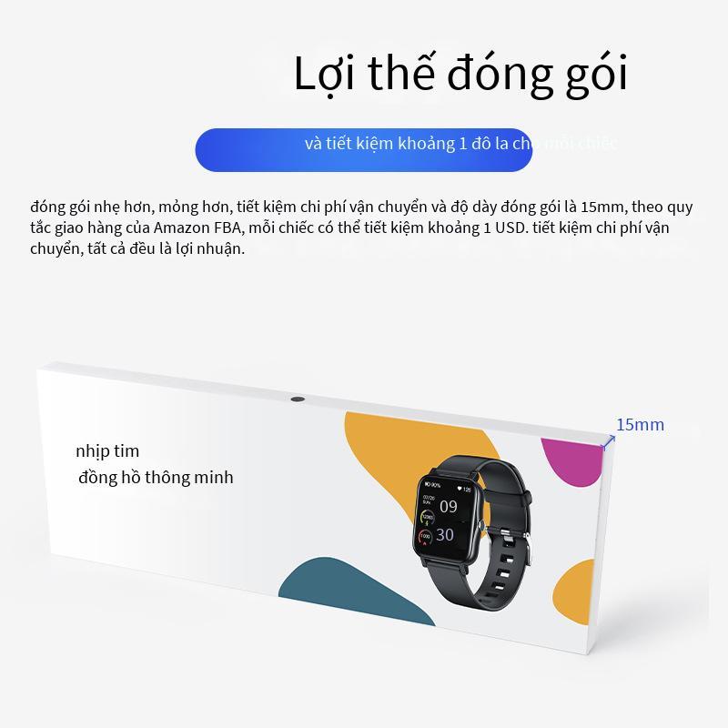 Phong cách mới nhất vòng đeo tay thể thao GTS2 chống thấm nước Meituo đo nhiệt độ thời tiết đo nhịp tim báo thức giấc ngủ phát hiện đồng hồ thông minh