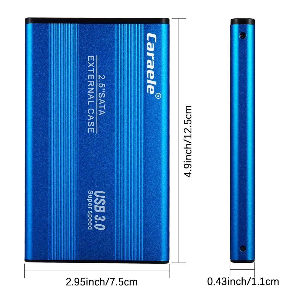 USB3.0 External Mobile  Storage Drive w/ Cover Blue