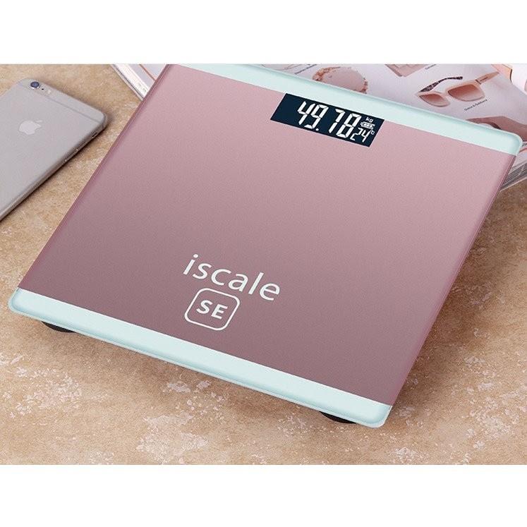 Cân sức khỏe điện tử Iscale TẶNG THƯỚC DÂY, pin tiểu X5 in 1