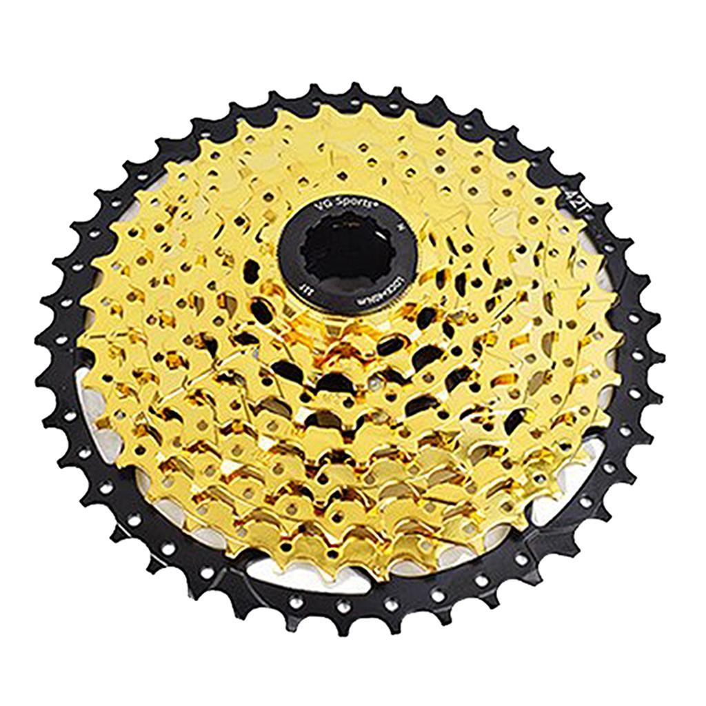 Speed Freewheel 9 / 10 Speed 11-42T, Speed Cassette Gear, Sprocket Bike Cassette Flywheel for Mountain Bike, Road Bicycle