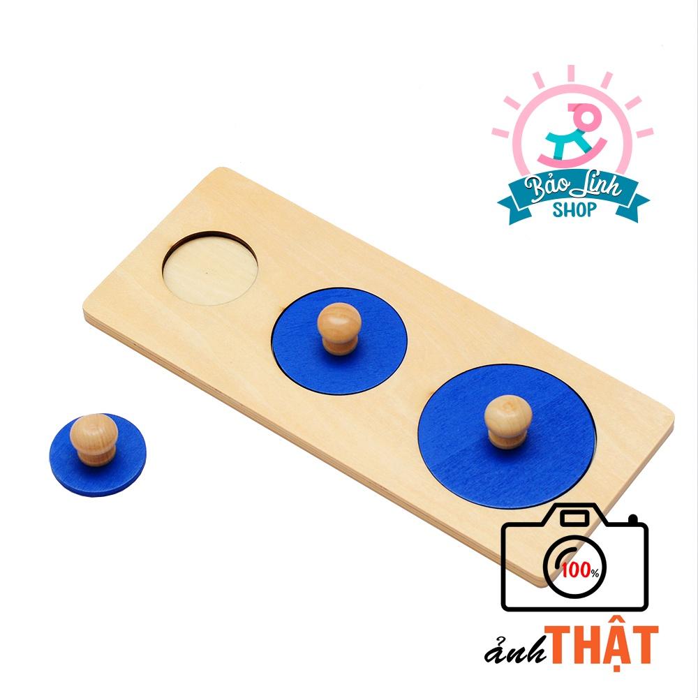 Giáo cụ Montessori 0-3 - Bảng phân biệt to nhỏ cho bé 9-12 tháng - BẢN CHUẨN - Kèm QUÀ TẶNG