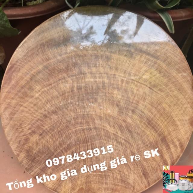 Thớt gỗ nghiến tròn chuẩn 100% băm, thái chặt thoải mái đường kính 26-28 dày 2,5cm